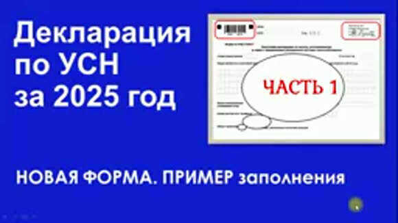 Новая форма декларации УСН за 2026 год пример заполнения части 1 фото 1