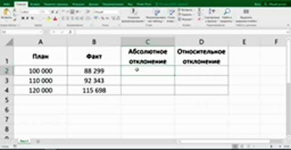 Как рассчитать разницу в процентах в программе Excel фото 1
