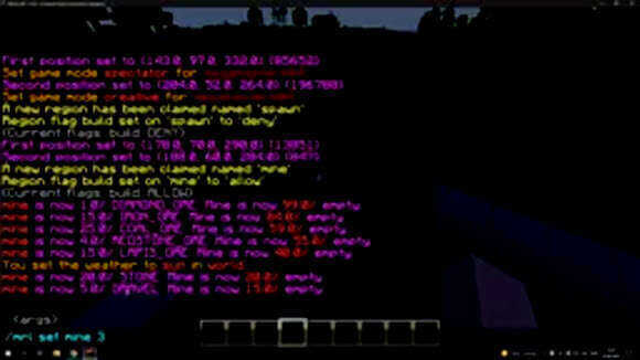Как создать автошахту в Minecraft 1.8.1.2 и настроить префикс в чате Aternos