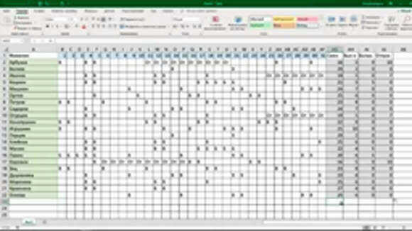 Как посчитать рабочие смены в табеле Excel фото 6