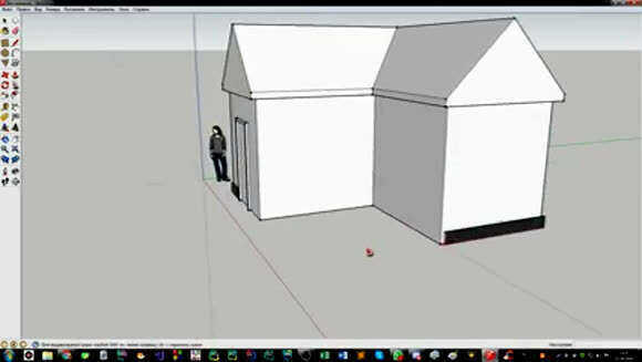 Создаем дачный домик в Sketchup первый урок для новичков